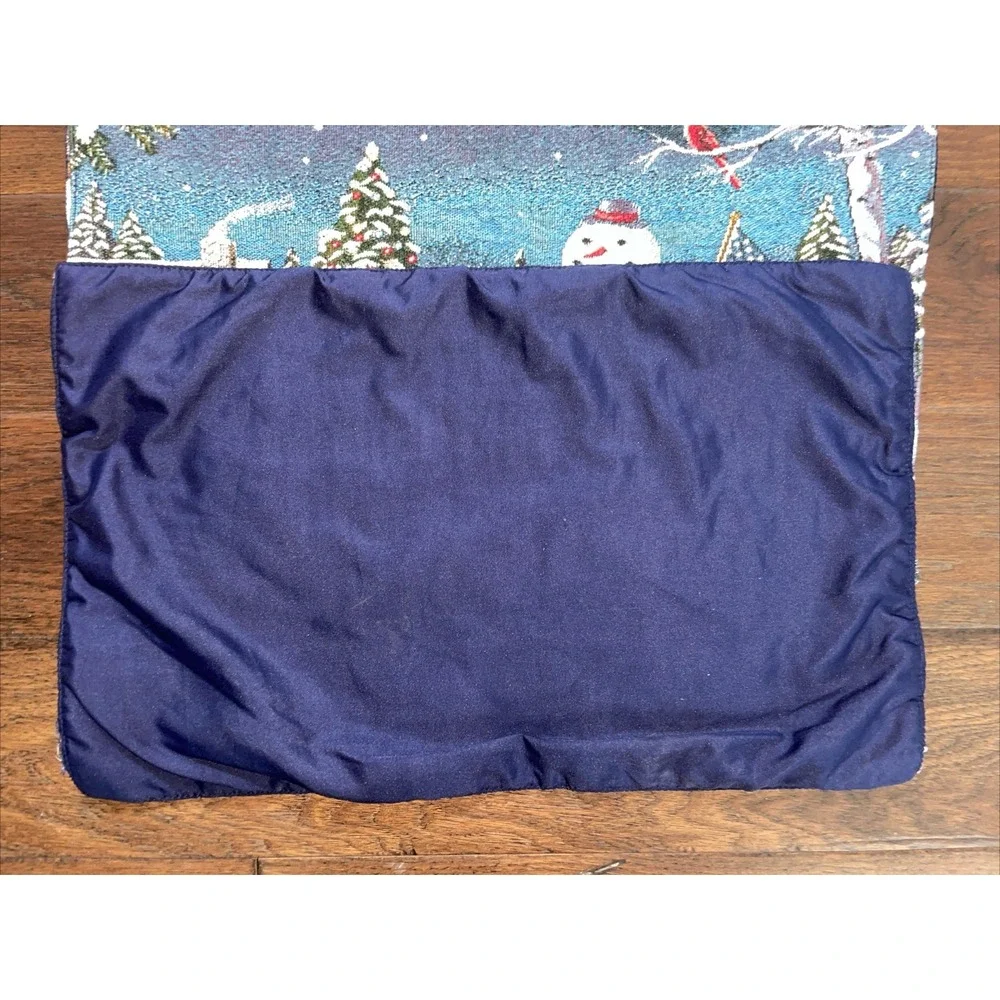 Blue Snowman‎ Deer Flag Winter Placemats Set of 5 12X18 Inch Season